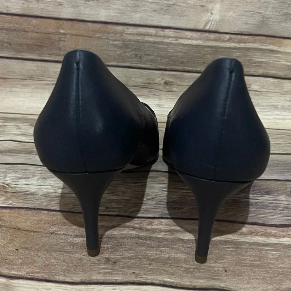 Louise Et Cie Jordyna Size 9.5 Navy Leather Pumps Heels - Picture 6 of 8
